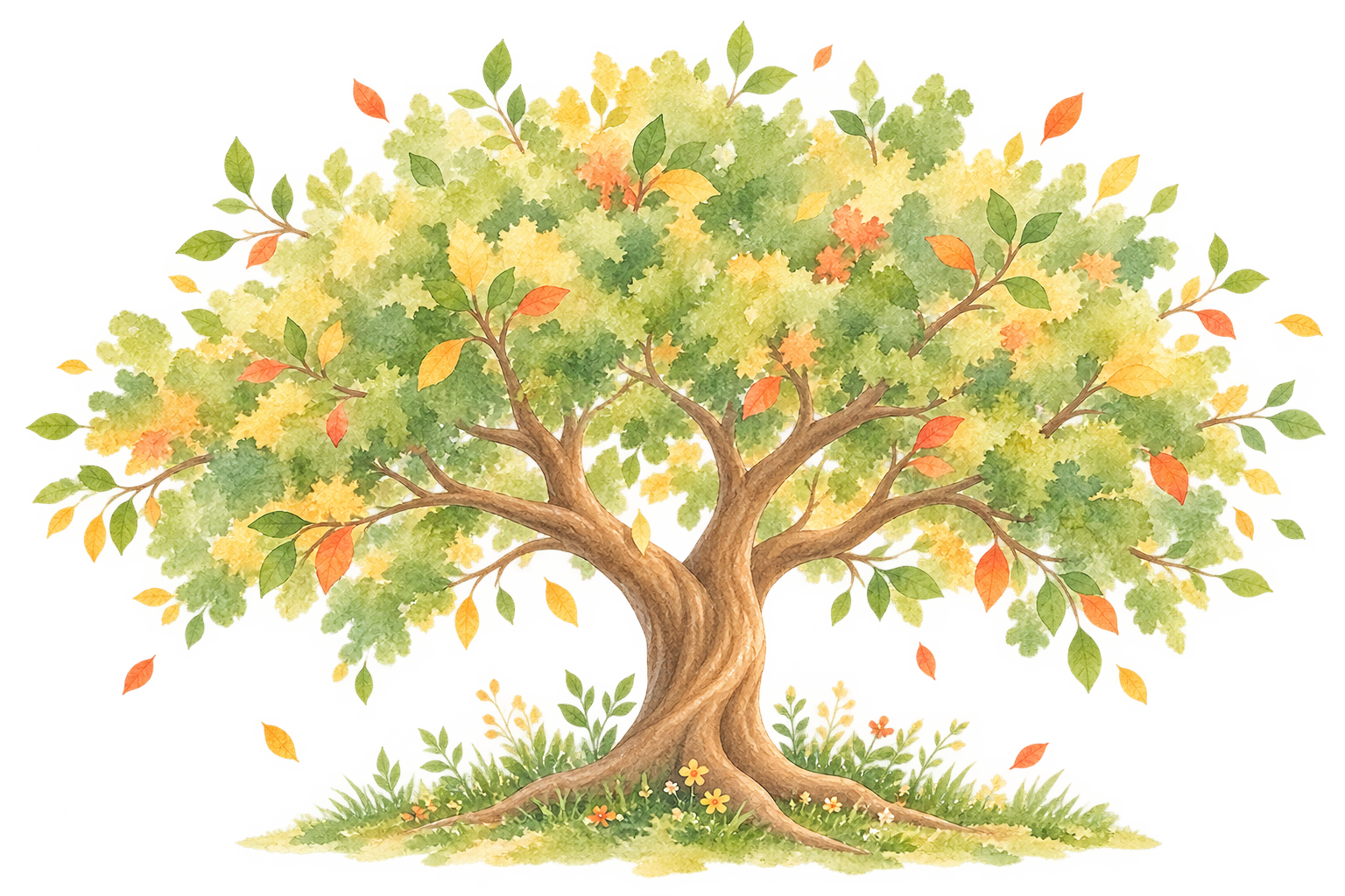 Ilustración de un árbol frondoso que representa la gran familia de LUZ